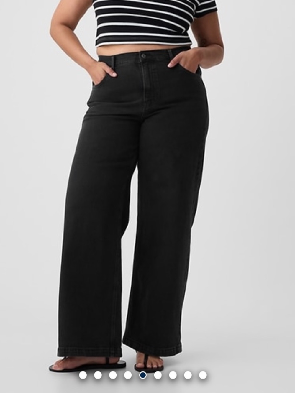 Gap Black Wide-Leg Women’s Jeans - Classic High-Rise size 14/32